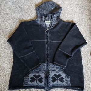 Irish knitwear full zip up hoodie, 2XL